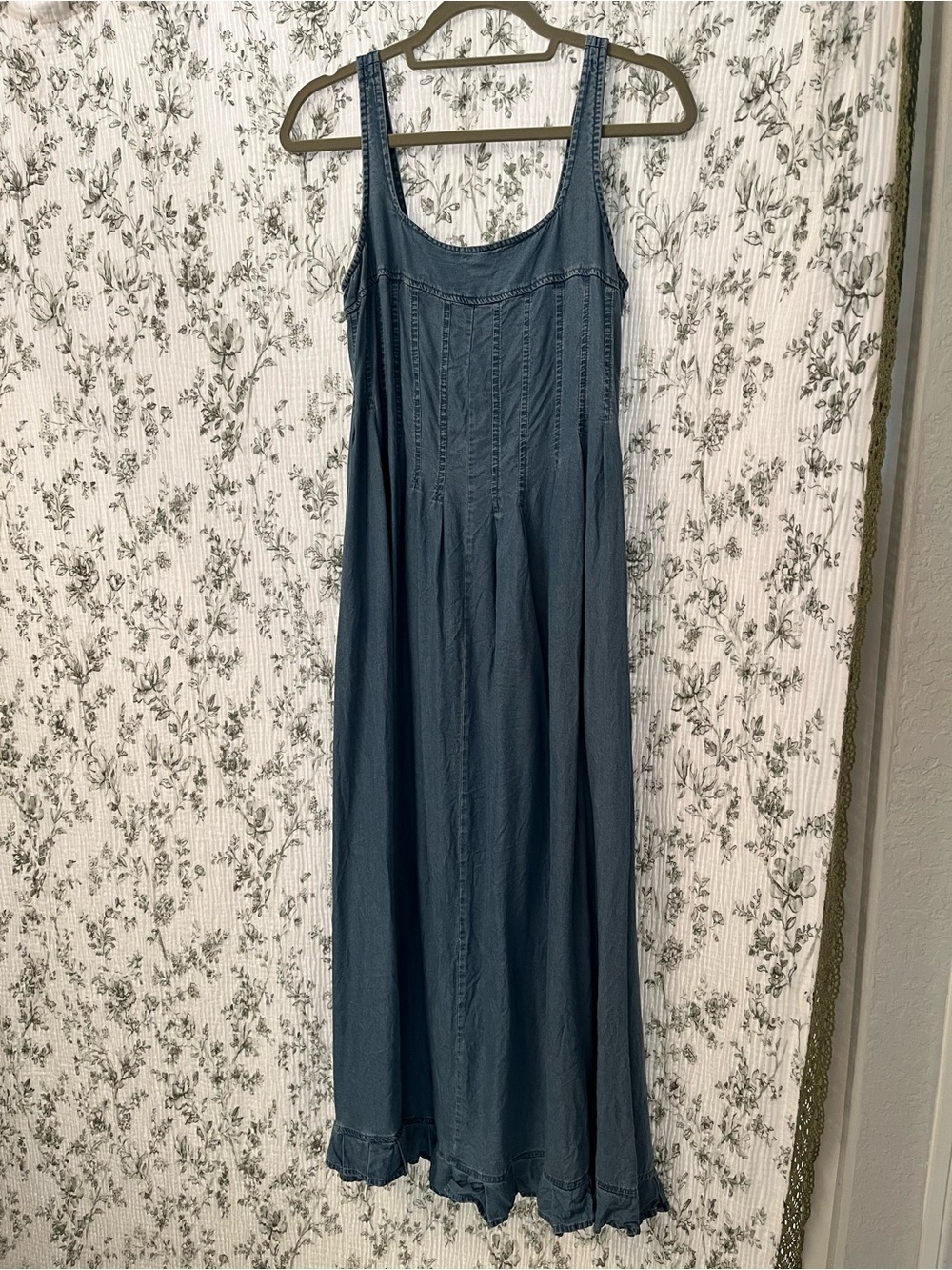 Carly Jean Los Angeles Denim-Blue Maxi Sundress